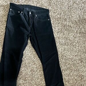 Levi's Black Corduroy 514 Straight-Leg Pants